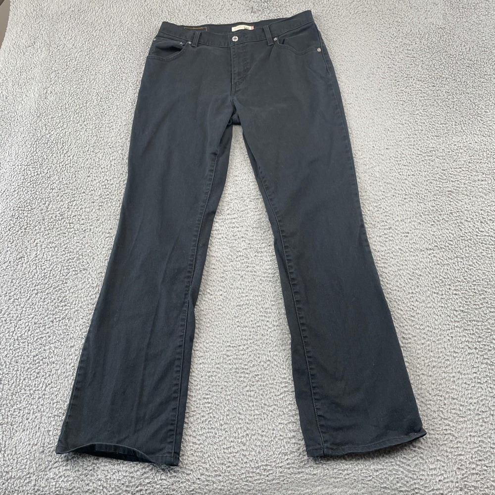 VTG Y2K Levi's 550 Jeans Womens 12L Black Relaxed Boot Cut Stretch Denim Pants